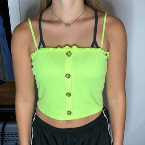 neon yellow tank top